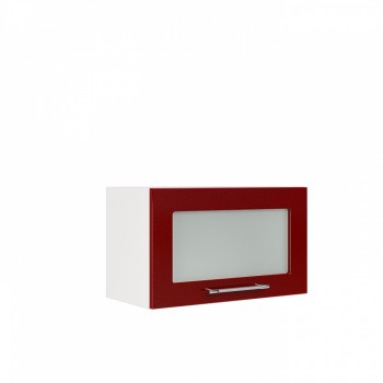 Бруклин ШВГС 600 Шкаф верхний горизонтальный со стеклом (Бетон коричневый/корпус Венге) в Бийске - bijsk.mebel54.com | фото