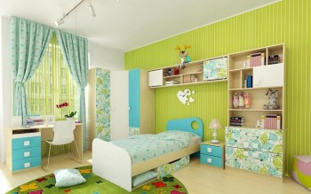 Детская комната Твит (Белый/Зеленый/корпус Клен) в Бийске - bijsk.mebel54.com | фото