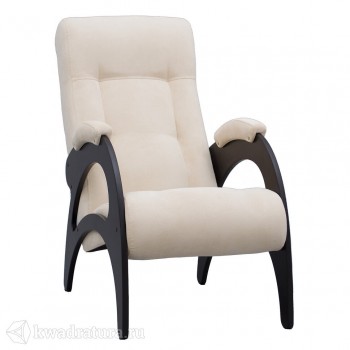 Кресло для отдыха Неаполь Модель 9 без лозы (Венге-эмаль/Ткань Ваниль Verona Vanilla) в Бийске - bijsk.mebel54.com | фото