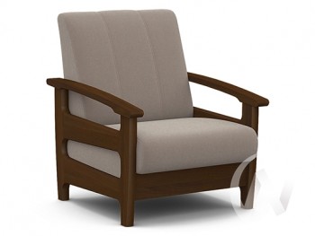 Кресло для отдыха Омега (орех лак/CATANIA COCOA) в Бийске - bijsk.mebel54.com | фото