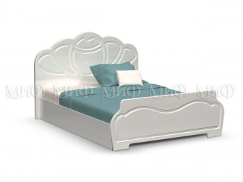 Кровать 1,4м Гармония (Белый/Белый глянец) в Бийске - bijsk.mebel54.com | фото