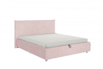 Кровать 1,6 Квест (Нежно-розовый велюр/под-мех) в Бийске - bijsk.mebel54.com | фото