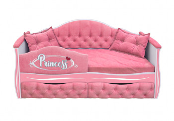 Кровать 160 серии Иллюзия 2 ящика 36 Розовый (мягкий бортик/подушки) в Бийске - bijsk.mebel54.com | фото