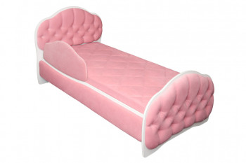 Кровать 170 Гармония 36 Светло-розовый (мягкий бортик) в Бийске - bijsk.mebel54.com | фото