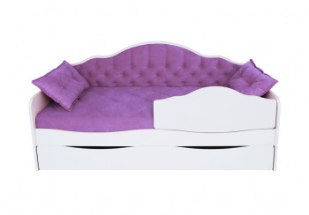 Кровать 190 серии Иллюзия Лайт 1 ящик 32 Фиолетовый (подушки) в Бийске - bijsk.mebel54.com | фото