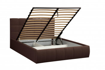 Кровать "Диана" ш. 1600 (Н=1010мм) (жаккард шоколад) в Бийске - bijsk.mebel54.com | фото