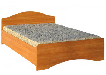 Кровать двойная 1600-1 без матраса (круглые спинки) Вишня Оксфорд в Бийске - bijsk.mebel54.com | фото
