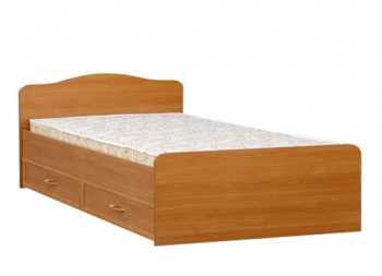 Кровать двойная с ящиками 1400-1 без матраса (круглые спинки) Вишня Оксфорд в Бийске - bijsk.mebel54.com | фото