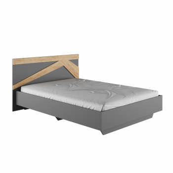 Кровать двухспальная 1,4м Теодора (графит/дуб крафт золотой) в Бийске - bijsk.mebel54.com | фото
