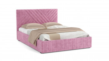 Кровать Гамма ш. 1400 (без основания для хранения) (велюр тенерифе розовый) в Бийске - bijsk.mebel54.com | фото