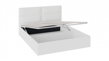 Кровать «Глосс» с мягкой обивкой и подъемным механизмом тип 1 (1400) (Белая) в Бийске - bijsk.mebel54.com | фото