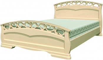 Кровать Грация-1 из массива сосны 900*2000 Белый античный в Бийске - bijsk.mebel54.com | фото
