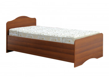 Кровать одинарная 900-1 без матраса (круглые спинки) Орех Таволато в Бийске - bijsk.mebel54.com | фото