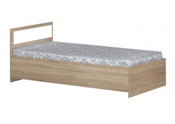 Кровать одинарная 900-2 без матраса (прямые спинки) Дуб Сонома в Бийске - bijsk.mebel54.com | фото