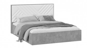 Кровать ПМ «Хилтон» Тип 1 Ателье светлый/Белый в Бийске - bijsk.mebel54.com | фото