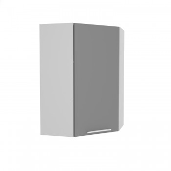 Ройс ВПУ 600 Шкаф верхний угловой высокий (Графит софт/корпус Серый) в Бийске - bijsk.mebel54.com | фото