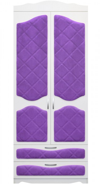 Шкаф 2-х створчатый с ящиками серии Иллюзия 32 Фиолетовый в Бийске - bijsk.mebel54.com | фото
