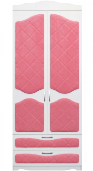 Шкаф 2-х створчатый с ящиками серии Иллюзия 89 Розовый в Бийске - bijsk.mebel54.com | фото