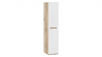 Шкаф для белья с 1-ой дверью «Фьюжн» Дуб Делано/Белый глянец в Бийске - bijsk.mebel54.com | фото