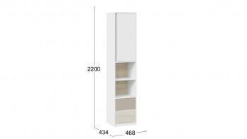 Шкаф комбинированный «Сканди» Дуб Гарден/Белый/Глиняный серый в Бийске - bijsk.mebel54.com | фото