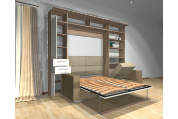 Шкаф-кровать с диваном Каролина в Бийске - bijsk.mebel54.com | фото