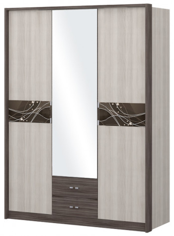 Шкаф трехстворчаты с зеркалом Шк68.1 Николь в Бийске - bijsk.mebel54.com | фото