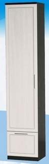 Шкаф высокий с ящиком ДЛЯ ГОСТИНОЙ ШВЯ-450 Венге/Дуб выбеленный в Бийске - bijsk.mebel54.com | фото