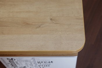 Стол с ящиками «Оксфорд» (Ривьера/Белый с рисунком) в Бийске - bijsk.mebel54.com | фото