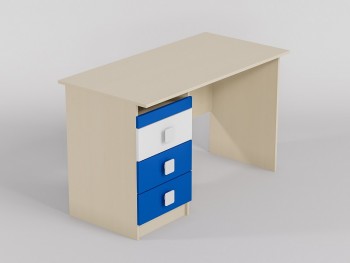 Стол (прямая столешница) Скай люкс (Синий/Белый/корпус Клен) в Бийске - bijsk.mebel54.com | фото