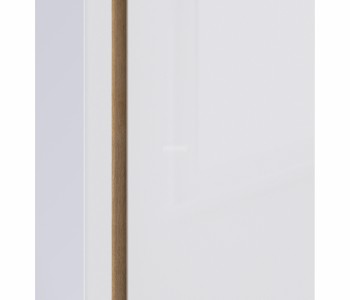 Веста СБ-2259 Шкаф 2х дверный с зеркалом Дуб Бунратти/Белый глянец в Бийске - bijsk.mebel54.com | фото